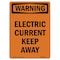 Signmission OSHA Warning Sign, 14" Height, Rigid Plastic, Electric Current Keep Away, Portrait OS-WS-P-1014-V-13118 - alternate 1
